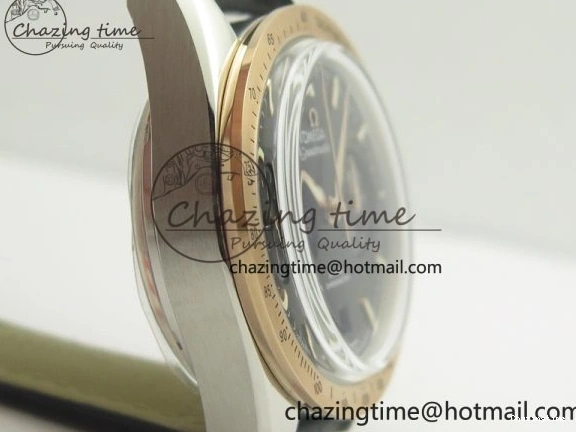 0410 Neat Speedmaster ’57 Co-Axial SS RG OMF 1:1 Best Edition Black Dial On Leather Strap A9300 (Free Leather Strap) 8067